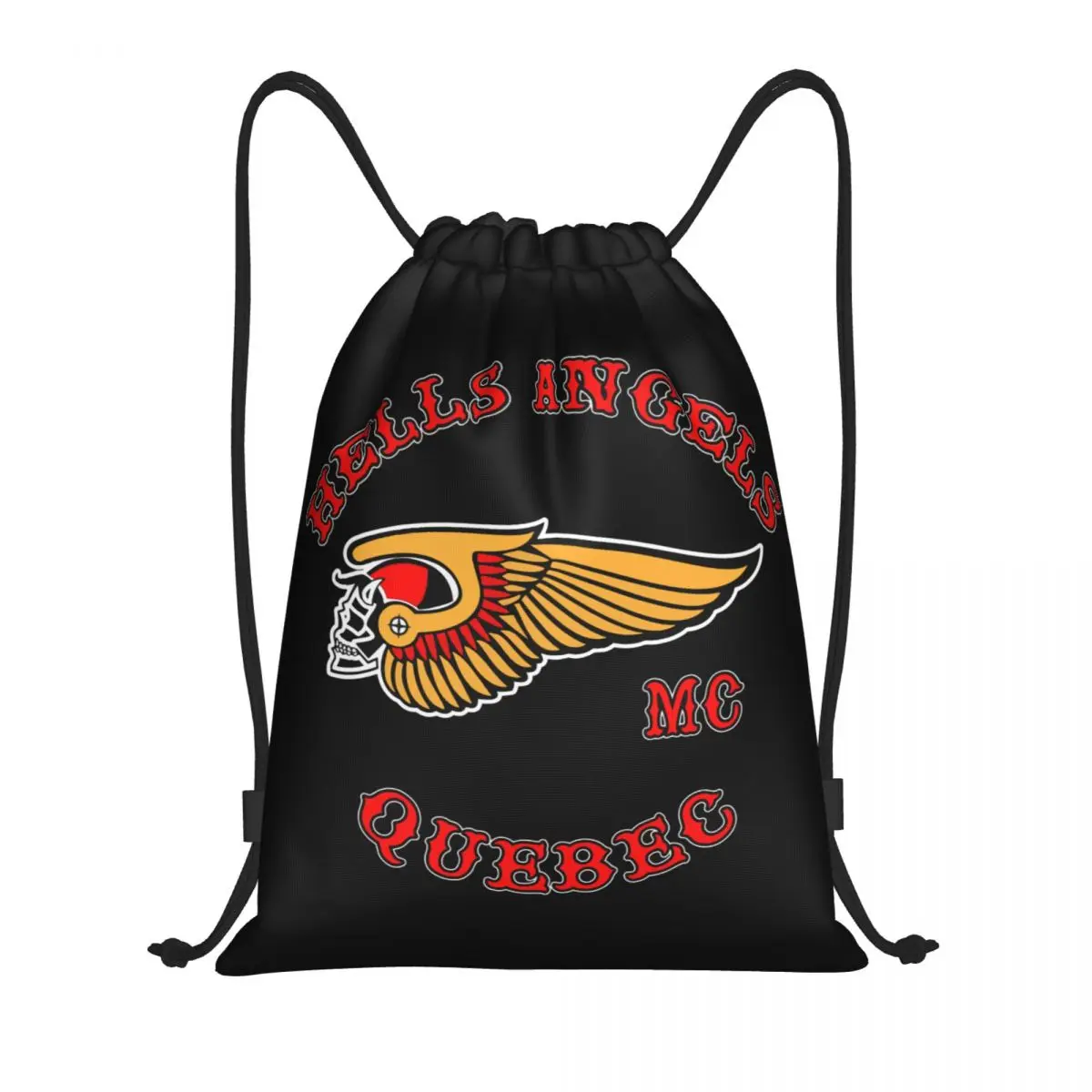 Hells Angels Logo Drawstring Backpack Women Men Gym Sport Sackpack Portable Motorcycle Club Shopping Bag Sack