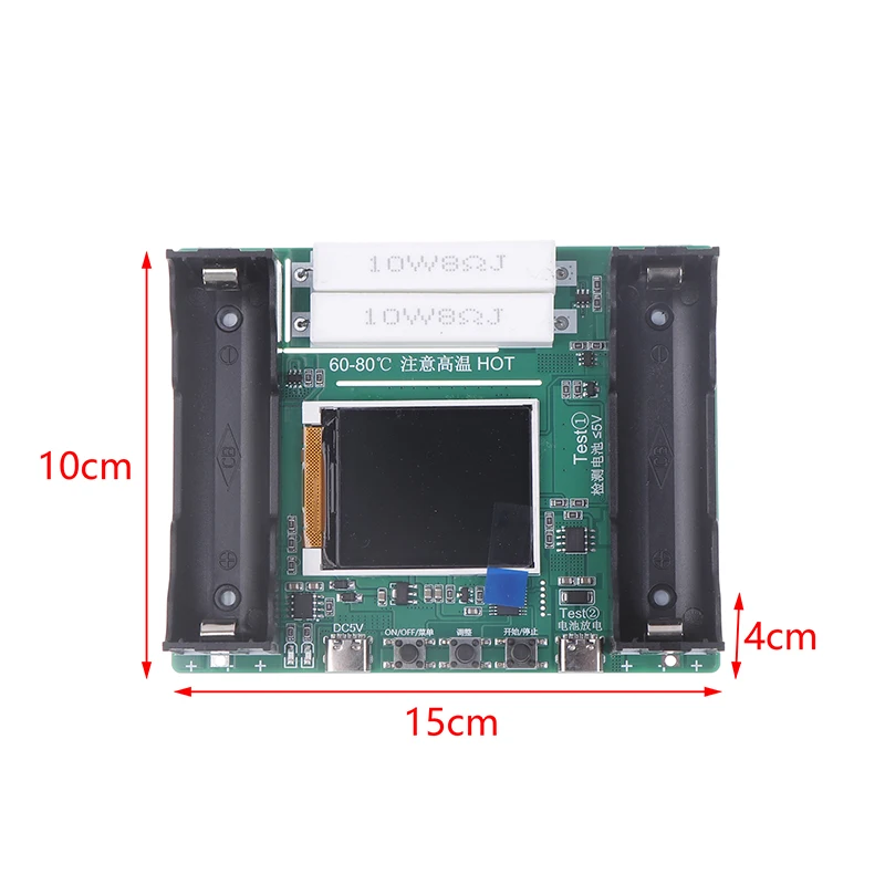 18650 Batterij Tester Type-C Lcd 4/1 Kanaal Display Batterij Capaciteit Tester Mah Lithium Digitale Batterij Detector Module