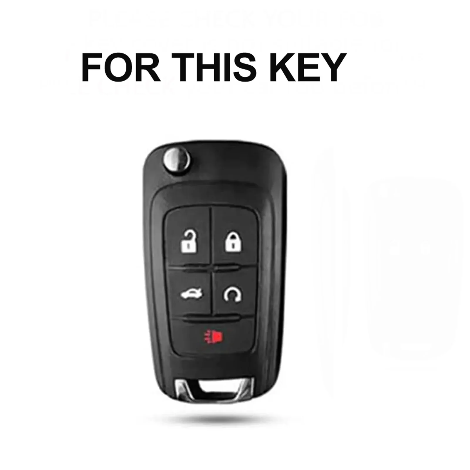 4 Buttons TPU Key Fob Car Key Case Cover for Chevrolet Buick Encore Equinox Camaro Cruze Malibu Sonic Volt Spark Impala Allure