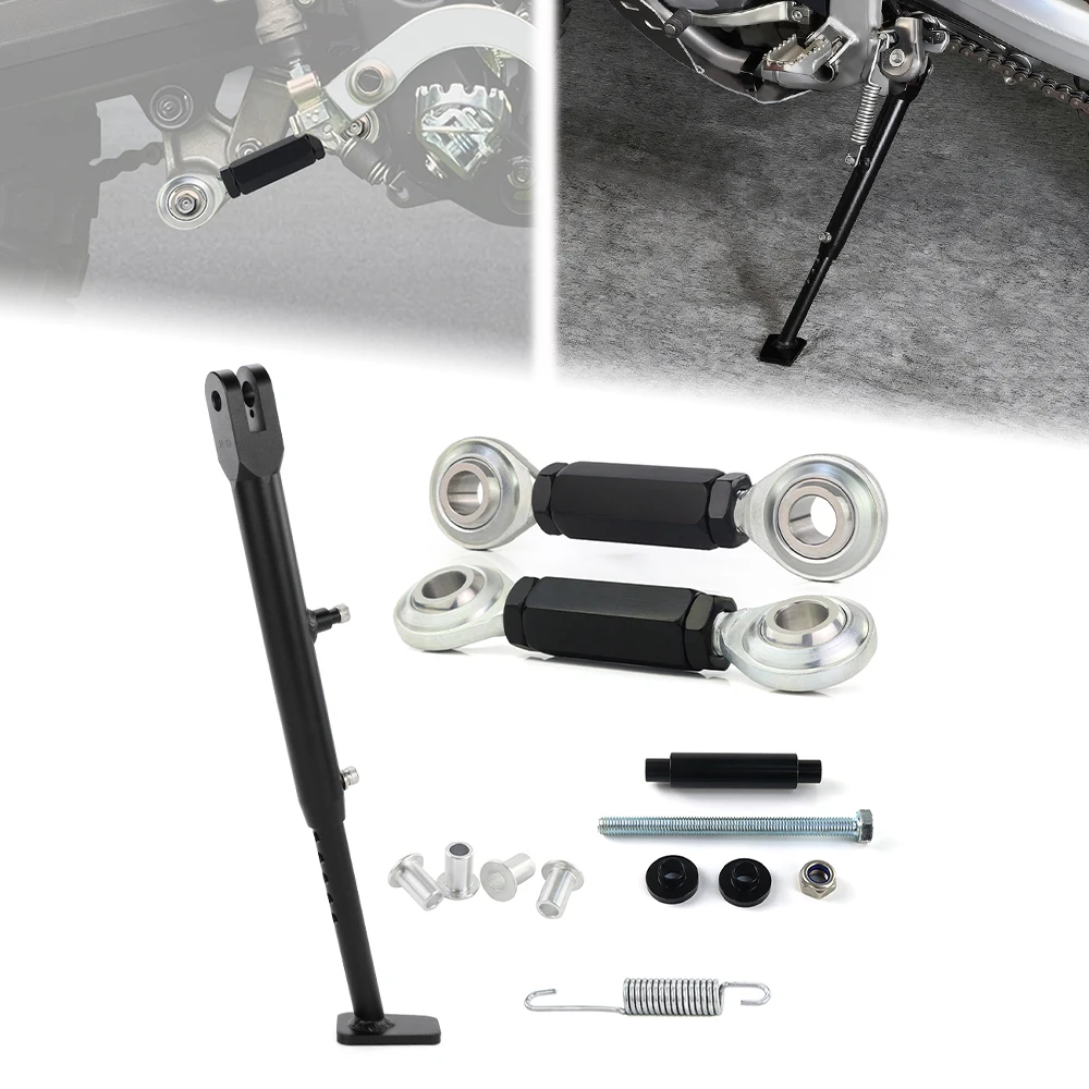 

For Honda CRF300L CRF 300L Rally 2021 2022 2023 2024 2025 Motorcycle Adjustable Kickstand Side Stand & Rear Lowering Links