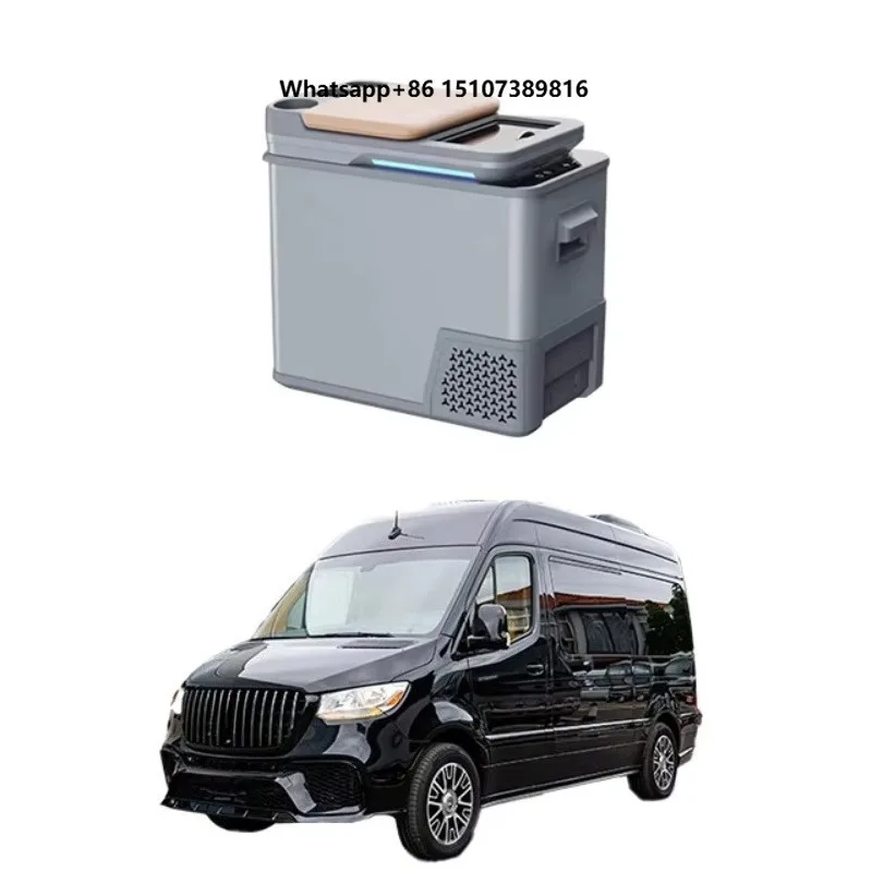 Applicable to Benzz Sprinter 524 324 Armrest Box Central Storage Box 37L Large Capacity Compressor Refrigerator USB Modification