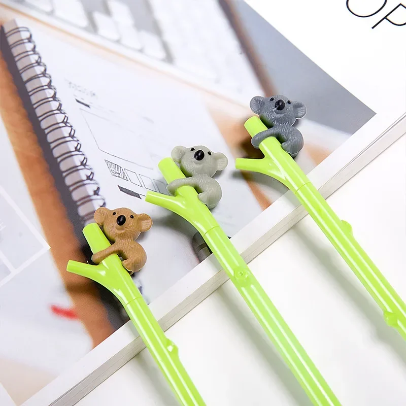 Imagem -04 - Kawaii Koala Gel Ink Pen 0.5 mm Bom Presente Artigos de Papelaria Escola Material de Escritório Escrevendo Acessórios Pcs