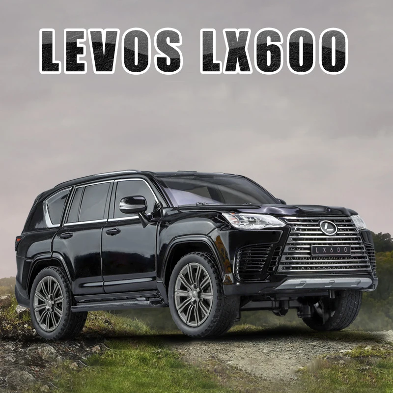 1:24 Lexus LX600 SUV Metal Model Car Diecast Toys Alloy Simulation Offroad Vehicles Sound And Light Cars Kids Toy Gift