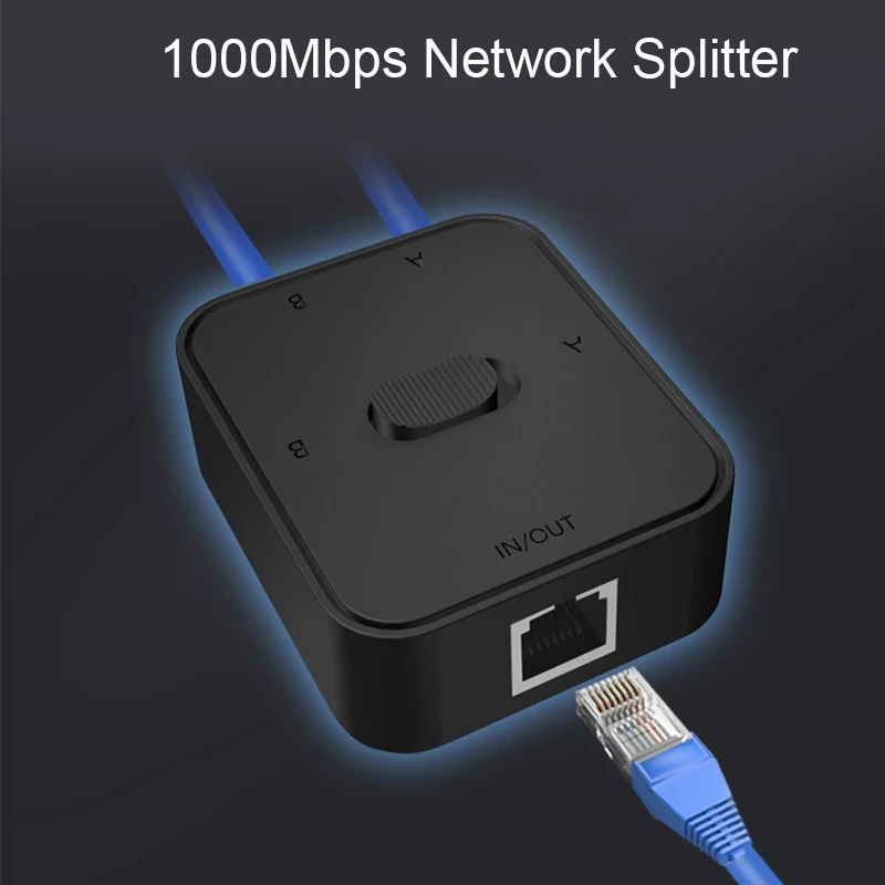 2ポートギガビットネットワークスイッチRJ45スイッチネットワークスプリッターケーブルエクステンダー1000mbpsセレクターパワーフリー2ウェイアダプターコネクター