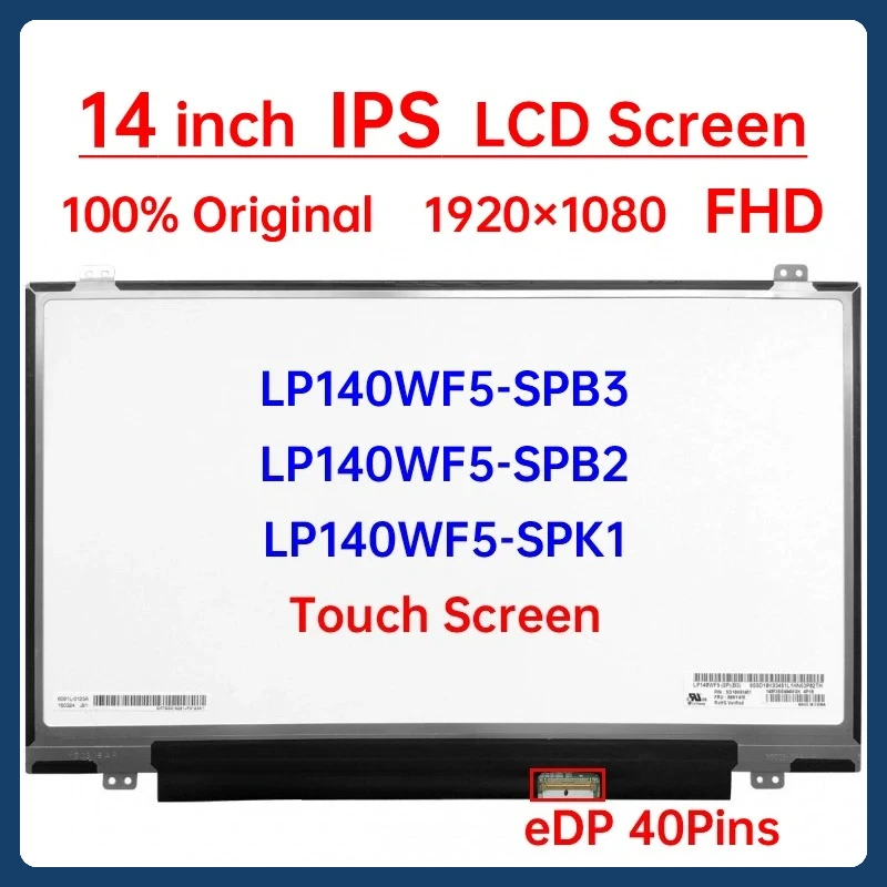 

14 Inch Laptop LCD Touch Screen LP140WF5-SPB3 LP140WF5-SPB2 LP140WF5-SPK1 For Lenovo Thinkpad T460 T460s Display Matrix Panel