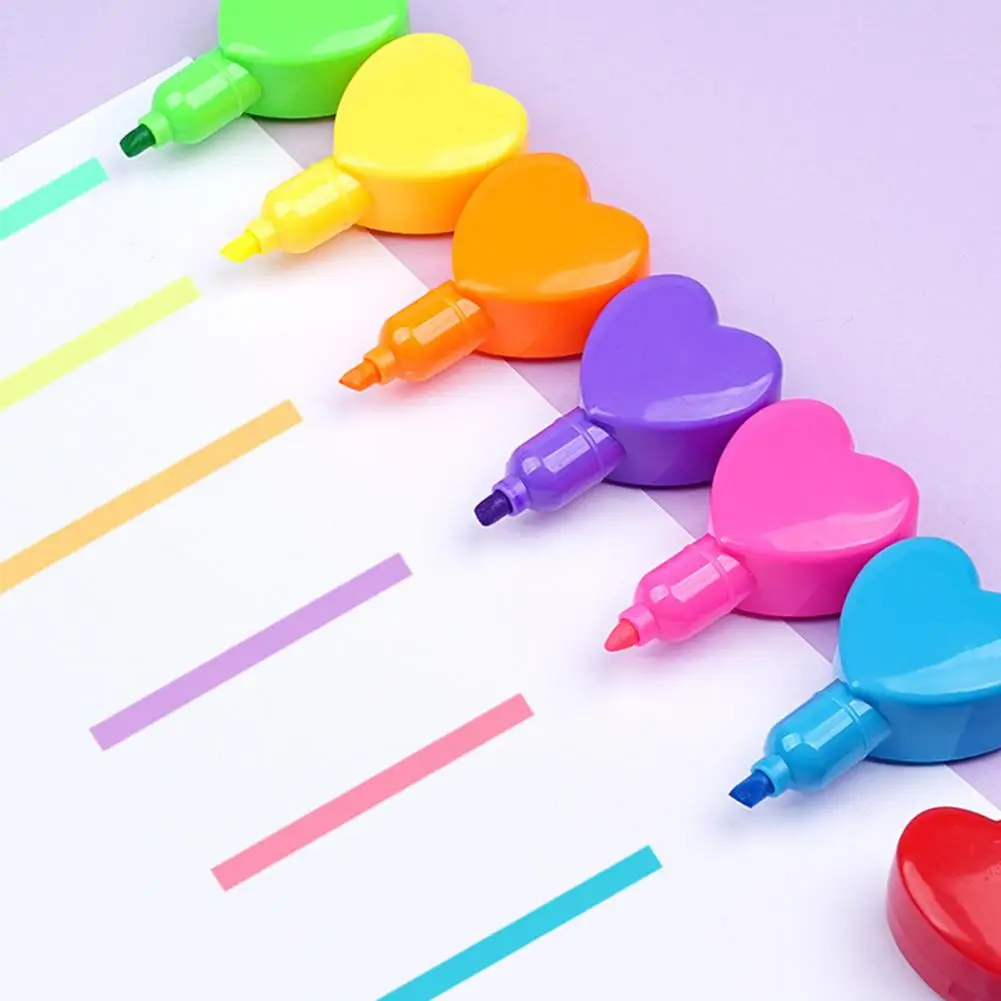 1 Box Student Text marker farbige Student Cartoon Marker Stift Schul material