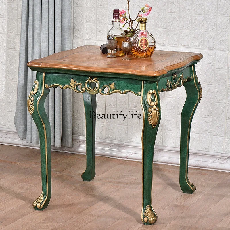 

ls 04American leisure table all solid wood small apartment household