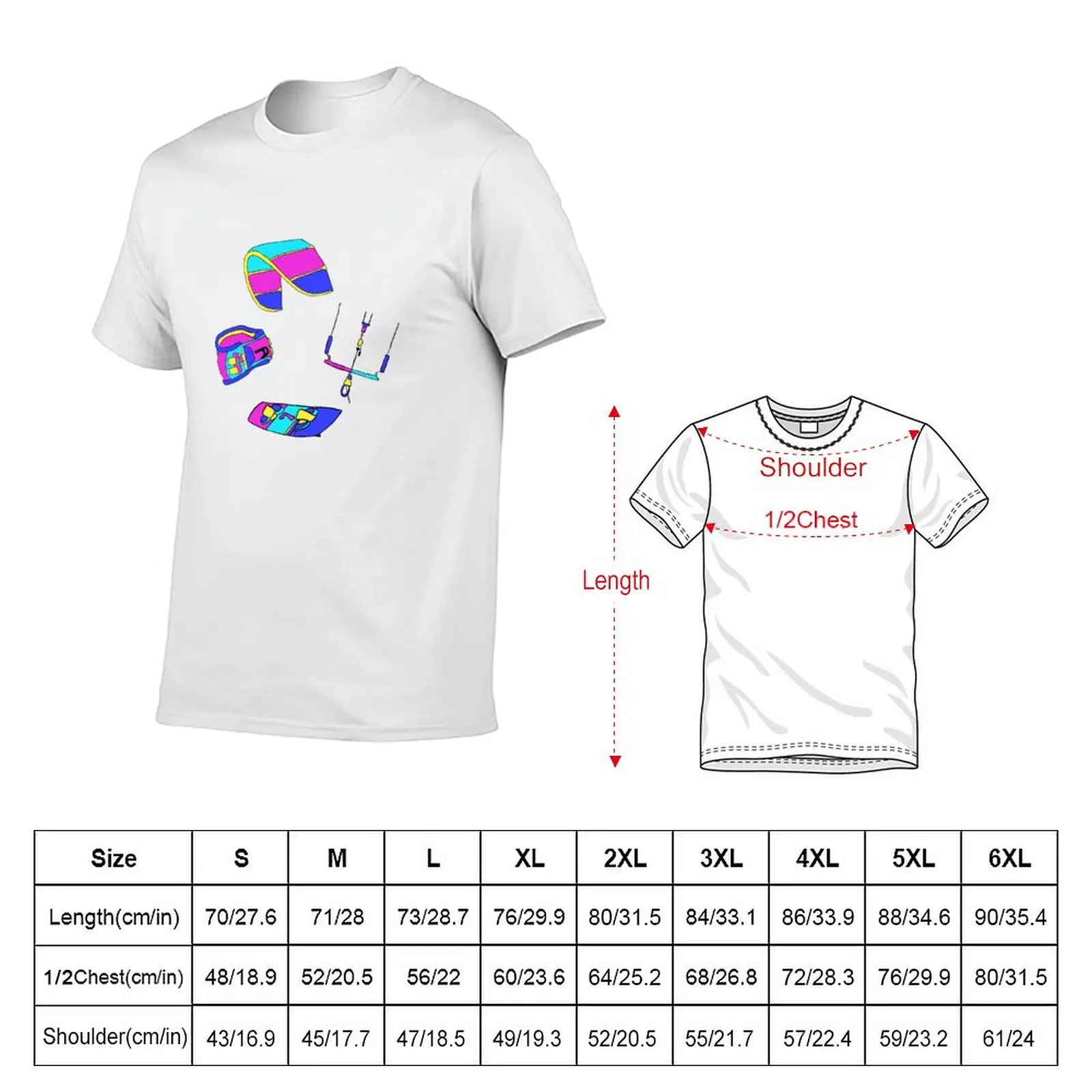 Kitesurf Kiteboard Gear T-Shirt plus size clothes sublime plus size men clothing