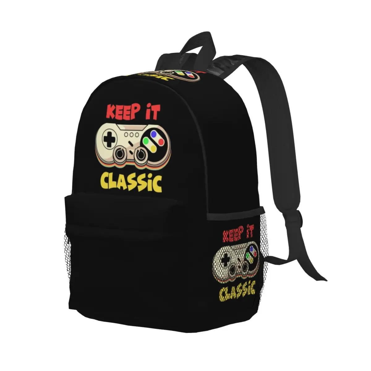 

Gaming Controller I Keep It Classic Backpack Student Boys Girls BookBag Children School Bag Shoulder Bags for Men Women