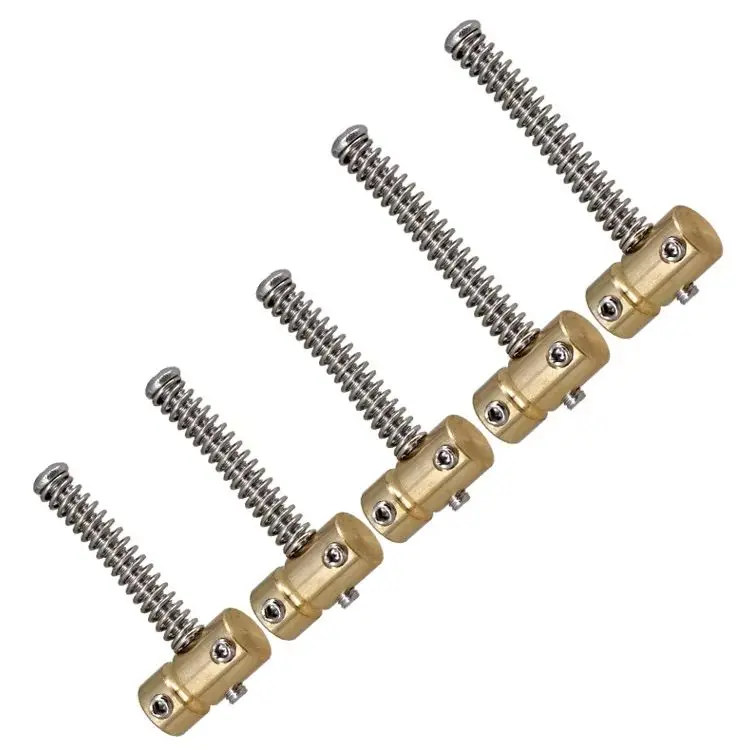 

2 длинных и 3 коротких винта для крепления седла бриджа 5-струнной электрогитары, фиксирующие струны, тейлпайп, струнная планка под седлом