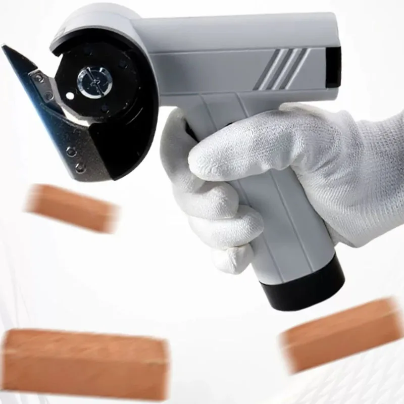 Handheld Electric Fabric Scissors Wireless Rechargeable Rotary Cutter Leather Fabric Carpet Trimming Cutting Tools