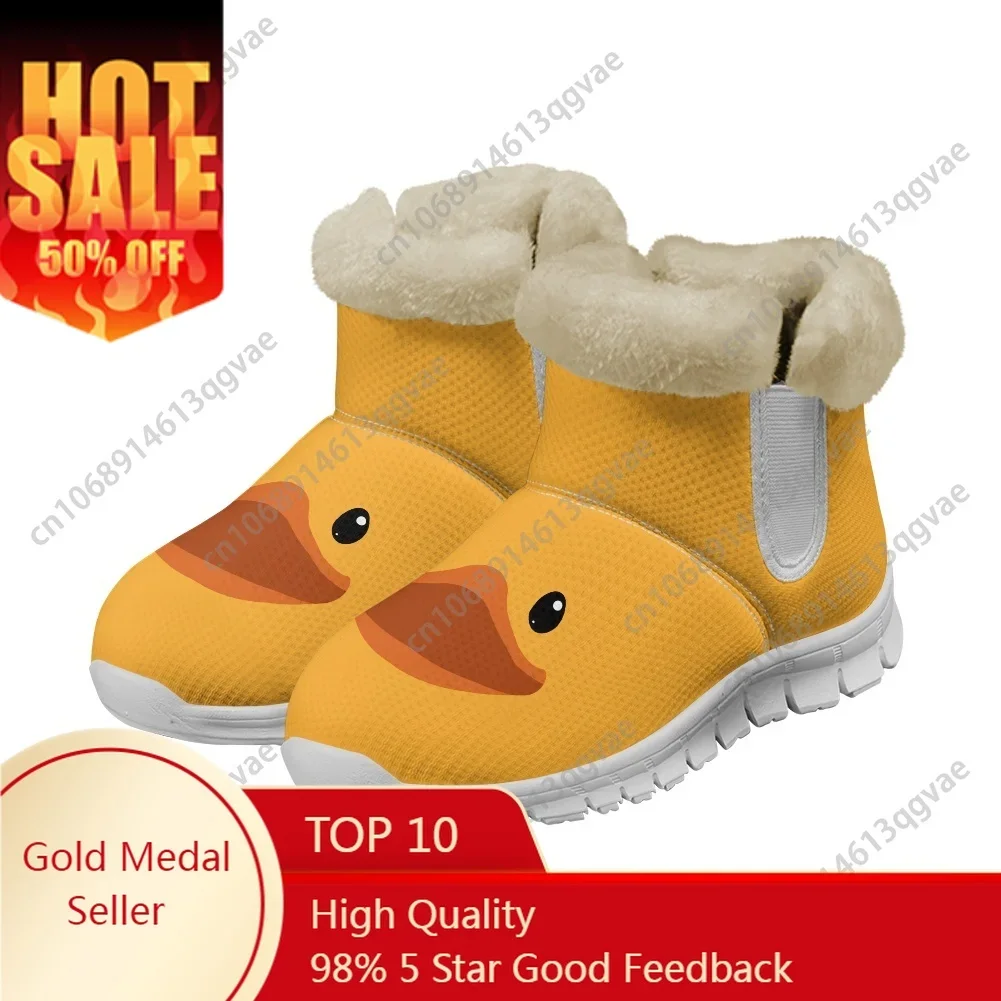 

Yellow Duck Pattern Snow Boots Mens Womens Teenager Shoes Keep Warm Boot High Quality Light Couple Sports Customize Sneakers