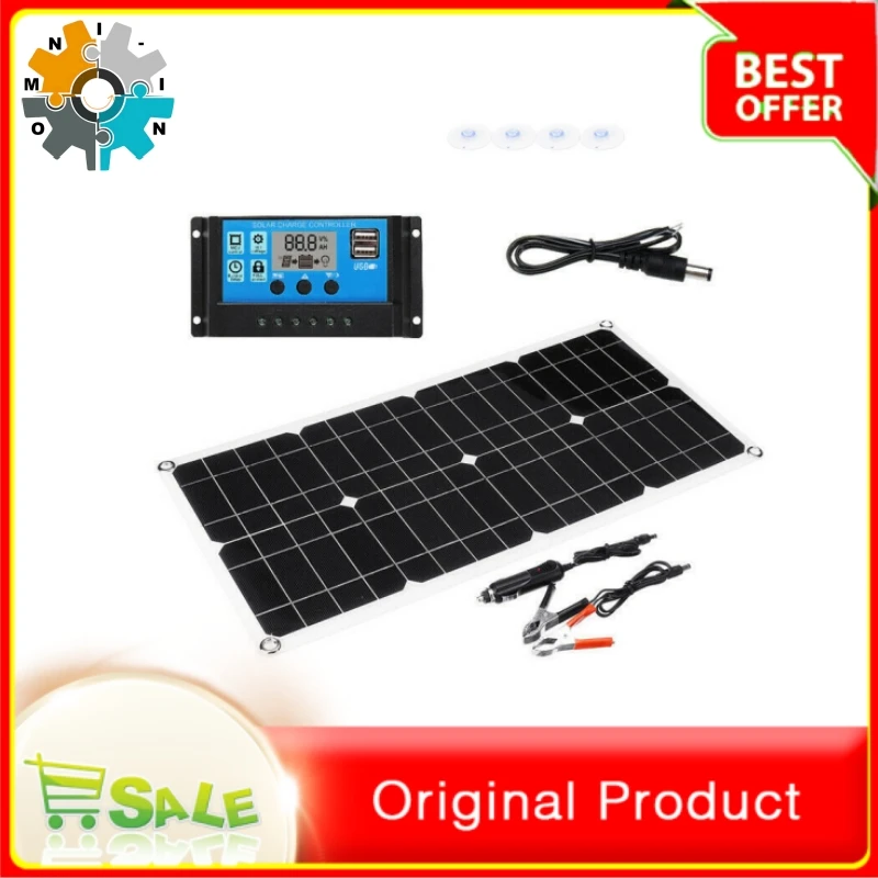 Omni-in 30W monocrystalline solar panel and 10A-100A controller kit