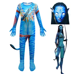 Costume da avatar per bambini con maschera copricapo set di abbigliamento per ragazze e ragazzi set di tutina tuta costumi cosplay neonati bambini