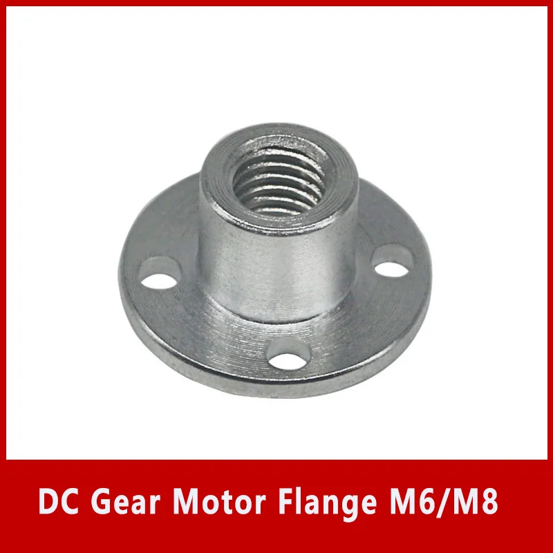 Flange do motor de engrenagem dc m6/m8 rosca ortodôntica/rosca negativa m8 adequada para eixo rosqueado correspondente porca eixo rosqueado