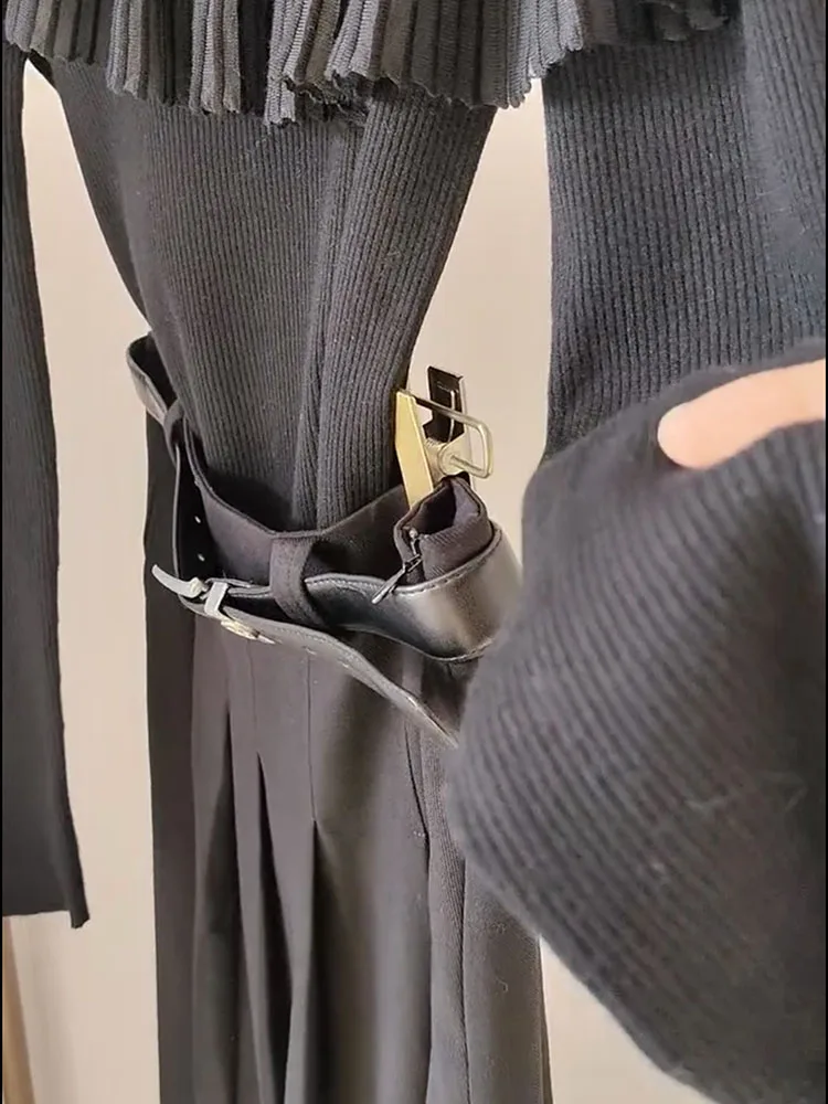 Ele gebreide trui met hoge kraag, slim fit, basis, modieus, damesachtig, voor woon-werkverkeer, normale lengte, lange mouwen