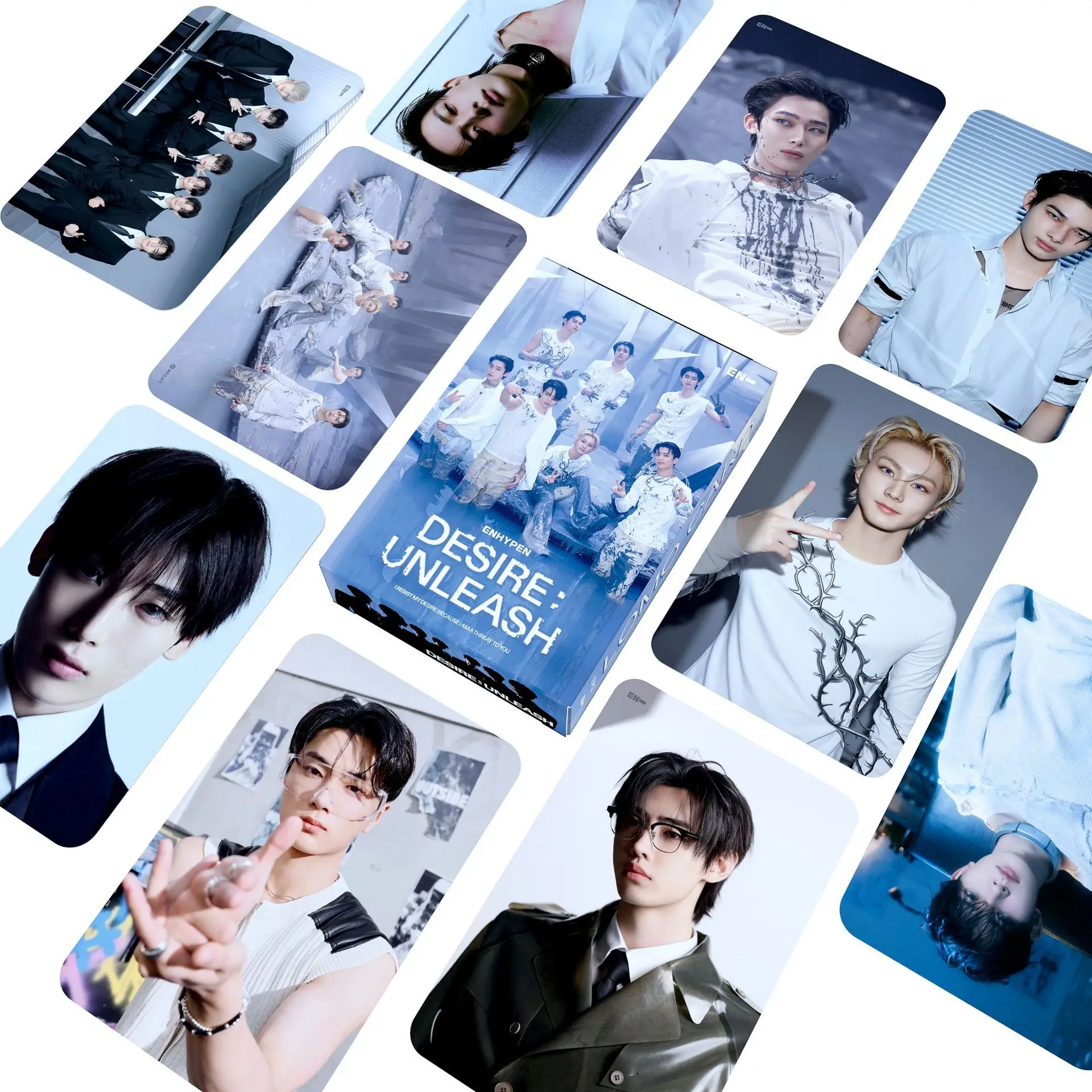 

55 K-pop boy group photo cards Lomo cards, new album Bad Desire mini cards, fan collection mini card gifts