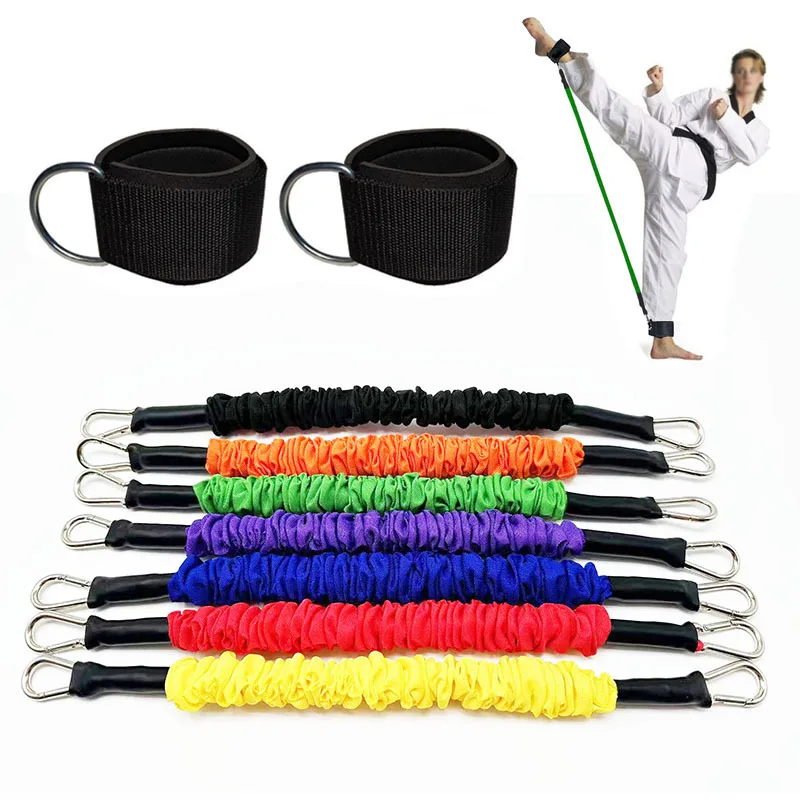 Taekwondo Leg Tension Rope Lower Limb Strength Training Elastic Band Leather Band Leg Explosive Force Training Wholesale