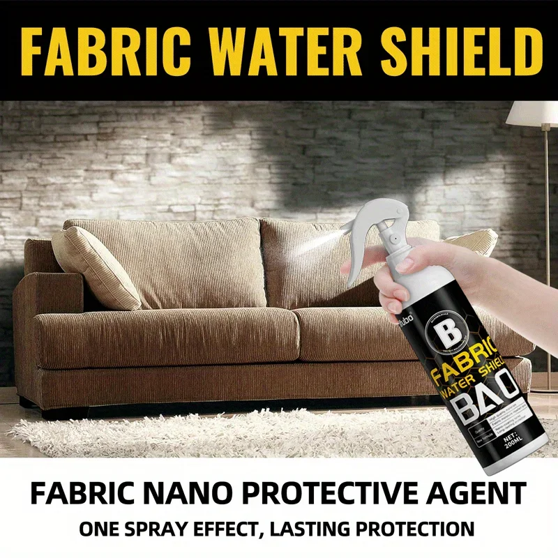 NEW Fabric Shield Spray - Waterproof & Stain-Resistant, Nano Technology for Long-Lasting Protection of Clothing and Home Decor