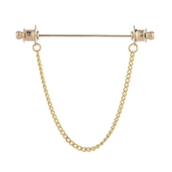 New Metal Chain Tassel Brooch Pin Shirt Suit Collar Lapel Pins Fashion Jewelry Brooches for Women Men Accessories
