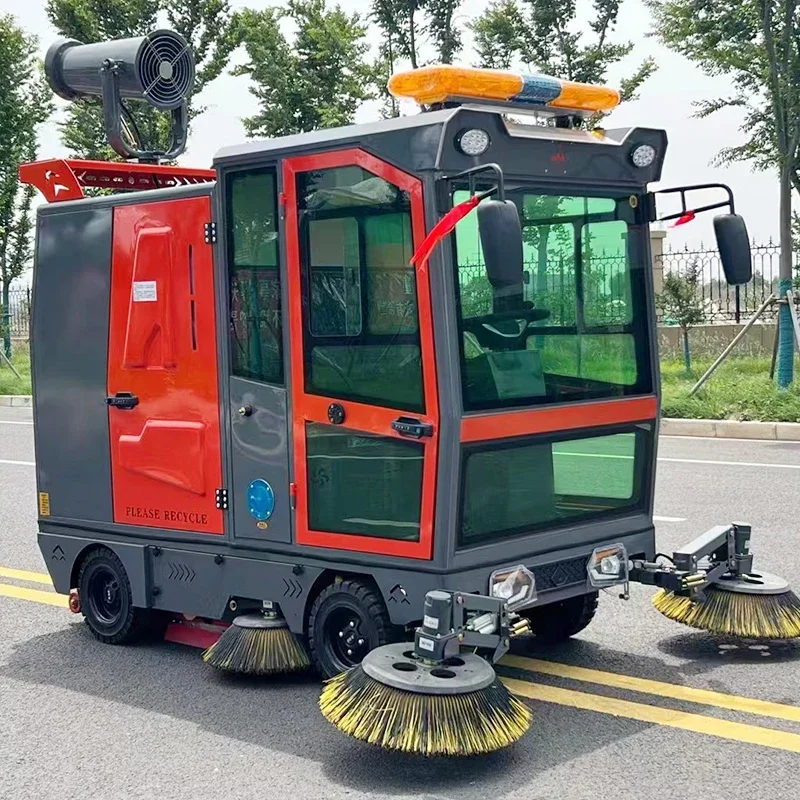 Street Sweeper Cleaning Machine Sweeping And Spraying Three-in-one Municipal Road Electric Sweeper