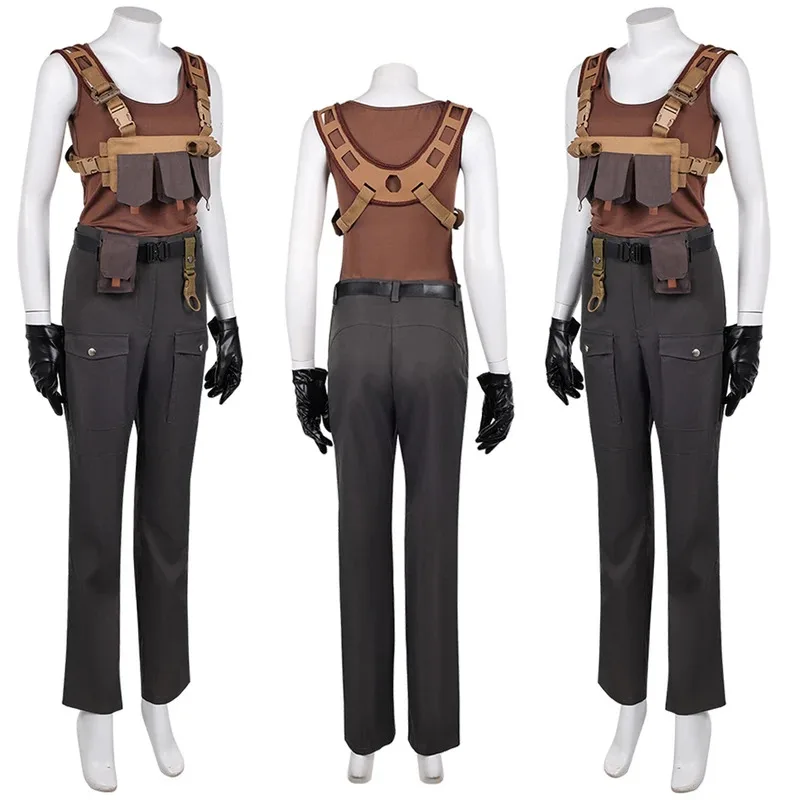 العالم ولادة جديدة زورا بينيت تأثيري الخيال الملابس 2025 فيلم الجوراسي اكسبلورر زي تمويه النساء فانتازيا ملابس الحفلات