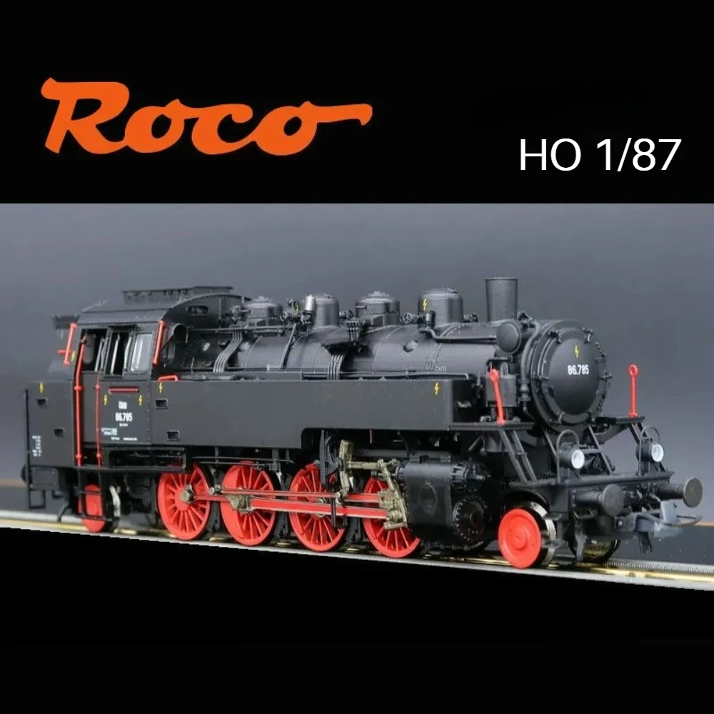 ROCO HO Scale 1/87 Model Train BR86 Steam Locomotive 73031 Digital Sound Black and Red Realistic Model Adult Collectible Gift