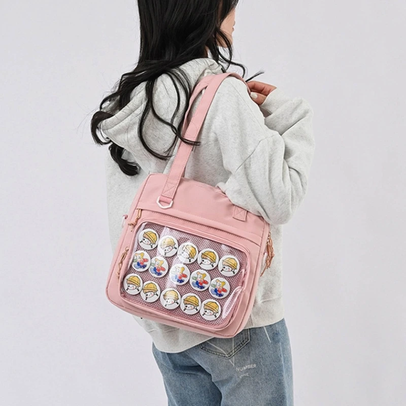 

Harajuku Crossbody Bags Girls JK Bag Сумка через плечо Сумка с прозрачным окошком для женщин