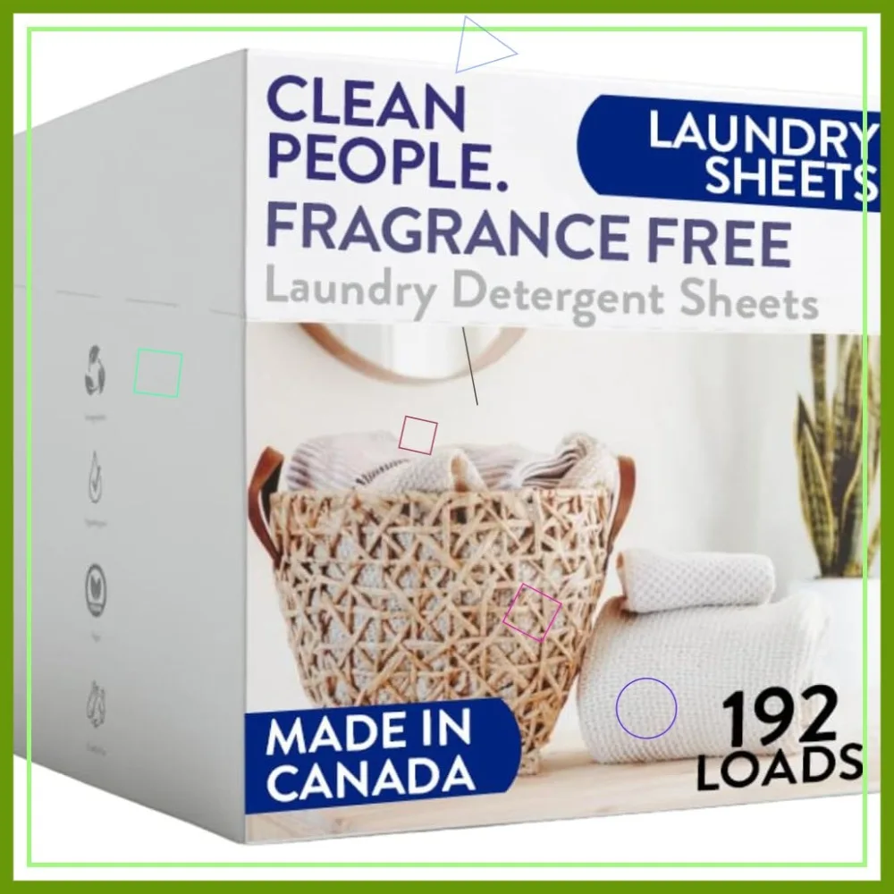 

Безвонные листы для стирки, ультраконцентрированные, в перерабатываемой упаковке, для борьбы с пятнами, 192 шт.