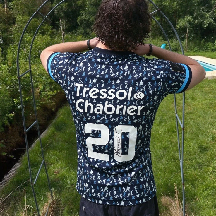 France Montpellier Hérault Rugby #20 Jerseys, Outdoor Sports Casual Tops