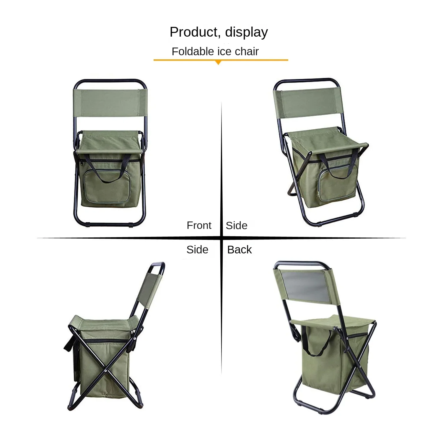 Ultralight Outdoor Folding Chair Ice Cooler Insulated Picnic Bags Ice Bag Stool Hiking Beach Camping Fishing Seat Stool