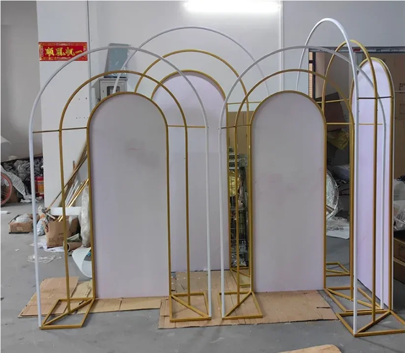 

Wedding Stage Background Wedding Event Golden Arches Metal Background Forged Iron Metal Frame Wedding