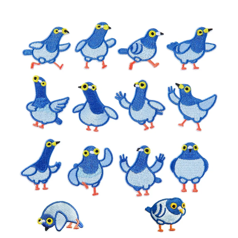 

Cartoon Pigeon Embroidery Patch DIY T-shirt Backpack Hat Iron on Patches Decor Repair Cloth Sticker Sewing Applique Accessories