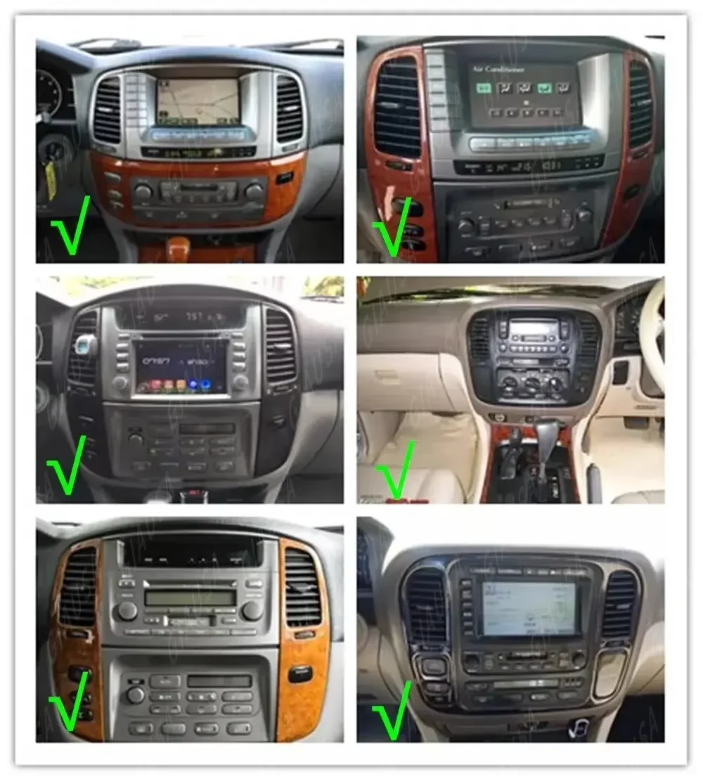 For Toyota Land Cruiser 100 for Touch Screen Android Car Radio LC100 1998-2002 Multimedia Player GPS Navigation CarPlay Qualcomm