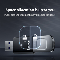 Fingerprint USB 3.2 Flash Drive High Speed Max 400Mb/s Pen Drive 64GB 128GB 256GB Original Lexar encryption Memory U Disk for PC