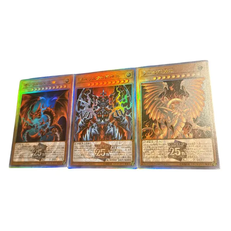 Anime Yu-Gi-Oh DIY ACG Blue Eyes White Dragon Black Magician Girl Battle Game Collectible Cards Toys for boys Birthday Gift