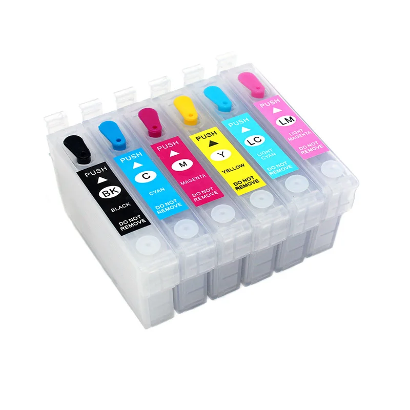 vilaxh T0801 - T0806 Refillable ink cartridge For Epson T0801 Stylus photo P50 PX630 PX650 PX660 PX700W PX701W PX720WD PX730WD