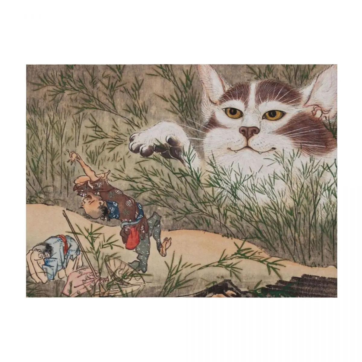 

Yokai Bakeneko by Kawanabe Kyosai Throw Blanket christmas gifts Heavy decorative Winter beds Blankets