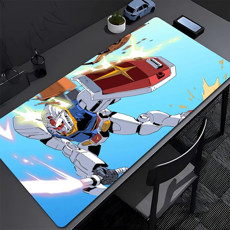 แผ่นรองเมาส์กันกระแทกแบบกลไก RX-78-2 กันดั้ม แผ่นรองโต๊ะขนาดใหญ่ แผ่นรองคีย์บอร์ด แผ่นรองเมาส์สำหรับเล่นเกม อุปกรณ์เสริมคอมพิวเตอร์ แผ่นรองเมาส์