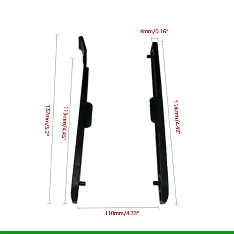 5 paia di binari per disco rigido Accessori per gabbie per telaio Guide in plastica per cursore per vano di trasmissione per vassoio per disco rigido da 3,5 a 5,25 Caddy