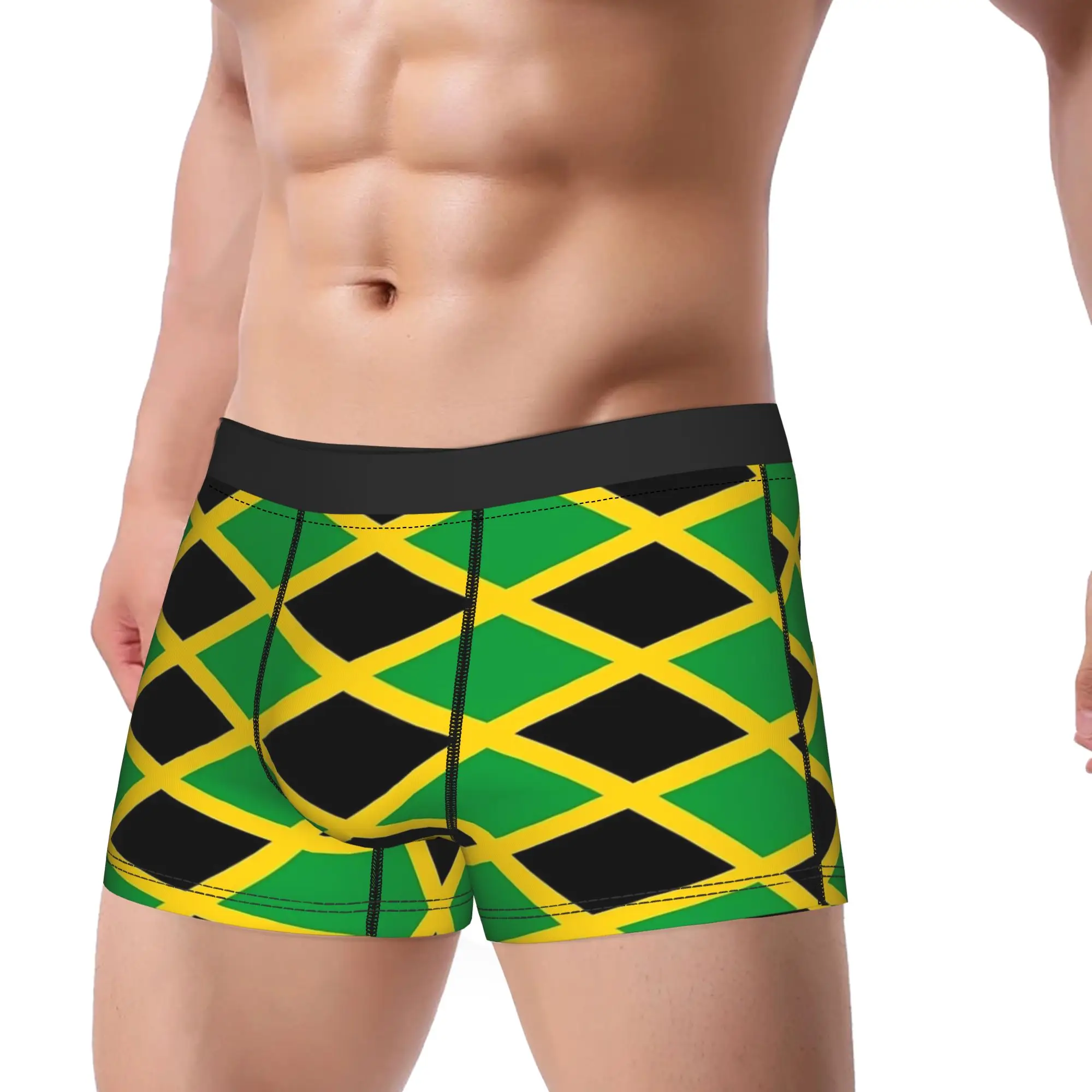 Flag of Jamaica Jamaican flag Underwear  Male Shorts Briefs Novelty Boxer Shorts High Quality Design Oversize Underpants