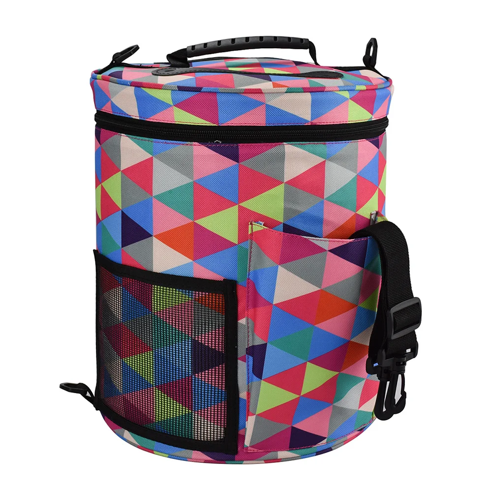 Colorful Round Wool Storage Bag Large DIY Crochet Organizer Knitting Yarn Ball Holder Protect Wool Prevent Tangling Craft