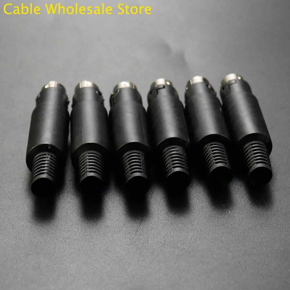 1Pcs 3/4/6/7/8 Pin Keyboard Mini DIN Plug 3-8 Pin Chassis Cable Installation Male Socket Welding Wire S Terminal Mini PS2 Plug