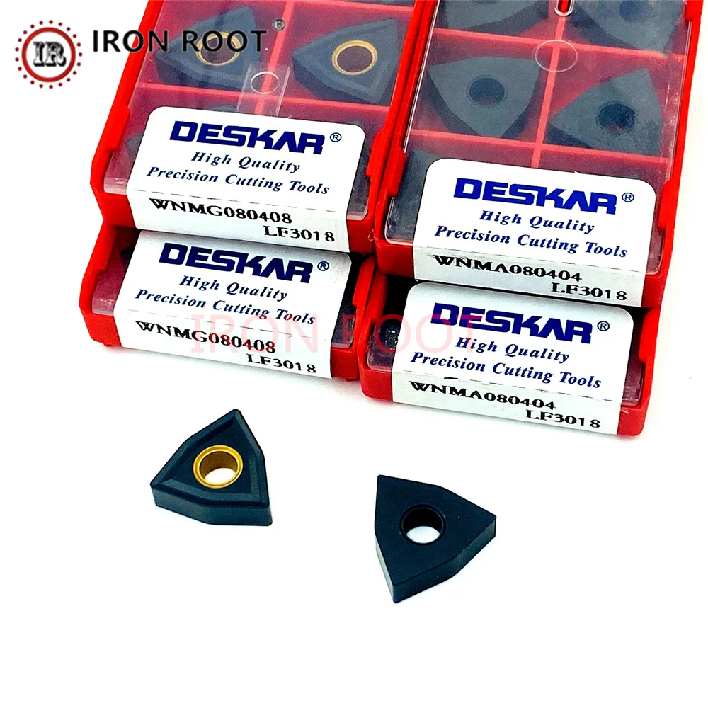 DESKAR WNMA,WNMG,080404,080408,080412 LF3018 Carbide Turning Inserts CNC Metal Lathe Turning Tools for MVQNR/L Tool Hold