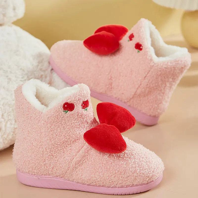 Winter Fur Slippers Women Warm House Female Slippers Plush Slides Cotton Indoor Home Girl OutSide Shoes image 4