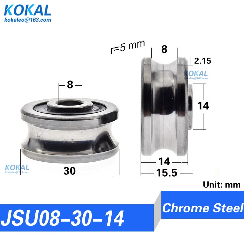 [JSd8J] hot sale high quality LR36-008 chrome steel 608/628/608N U groove guide wire track concave sliding roller wheel bearing