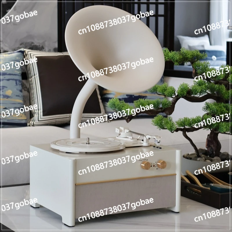 E-007 vinyl record player stereo phonograph retro living room European style record player desktop speaker ornament