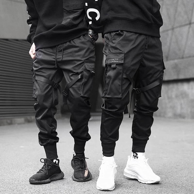 

Nice Joggers Cargo Pants for Men Casual Hip Hop Hit Color Pocket Male Trousers Streetwear Overalls Sweatpants Harem Pant