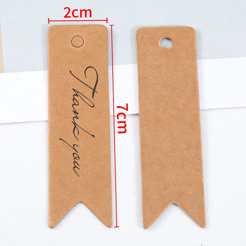 50PCS Kraft Papier Schwalbenschwanz Hängen Tag Karten Für DIY Backen Verpackung Geschenk Dekorationen Nachricht Tags Hängen Tags Großhandel