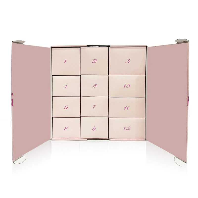 

Customization.Custom Branded Packaging Beauty Product Boxes 30 Days Empty Skincare Advent Calendar Box